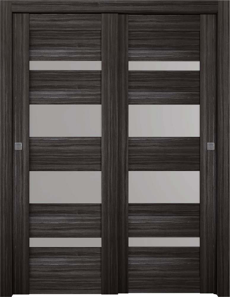 Mirella Vetro Gray Oak Bypass doors