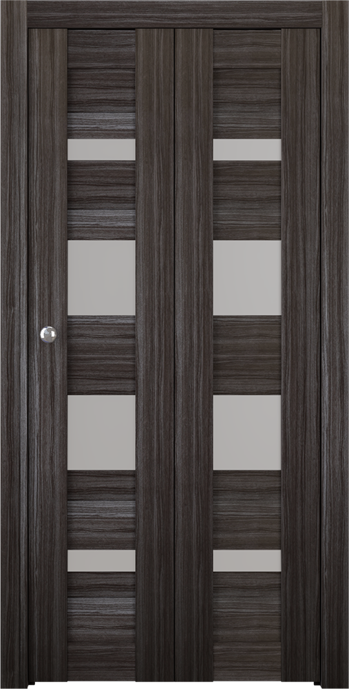Mirella Vetro Gray Oak Bi-folding doors