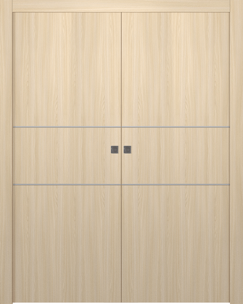 Optima 2H Loire Ash Double pocket doors