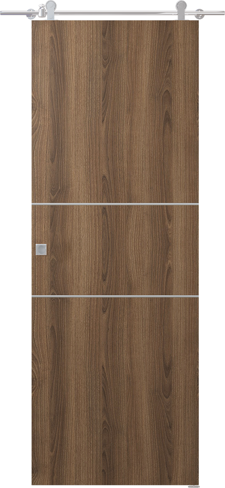 Optima 2H Pecan Nutwood Barn doors