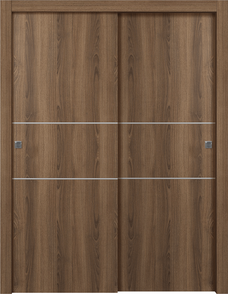 Optima 2H Pecan Nutwood Bypass doors