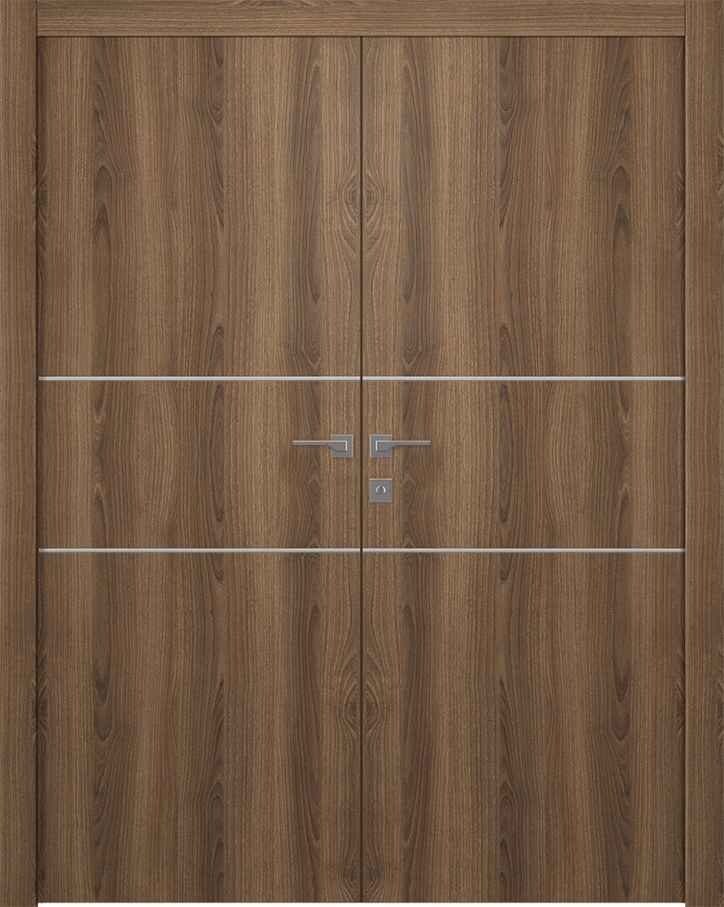 Optima 2H Pecan Nutwood Double doors