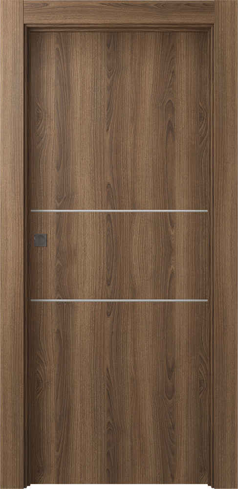 Optima 2H Pecan Nutwood Pocket doors