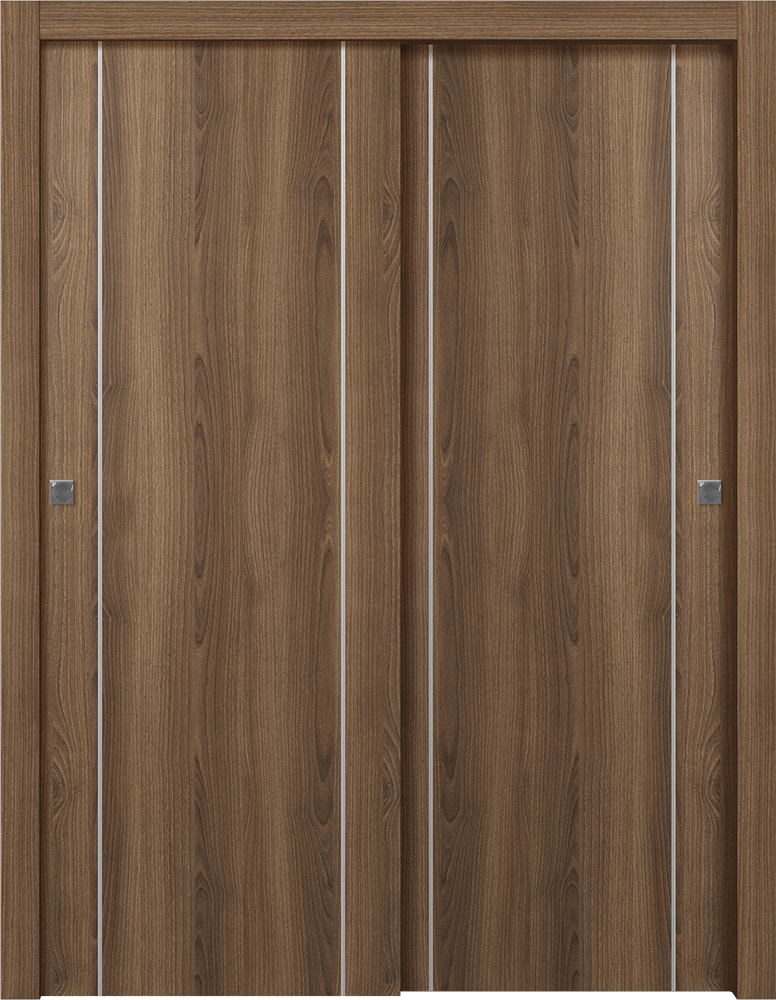 Optima 2U Pecan Nutwood Bypass doors