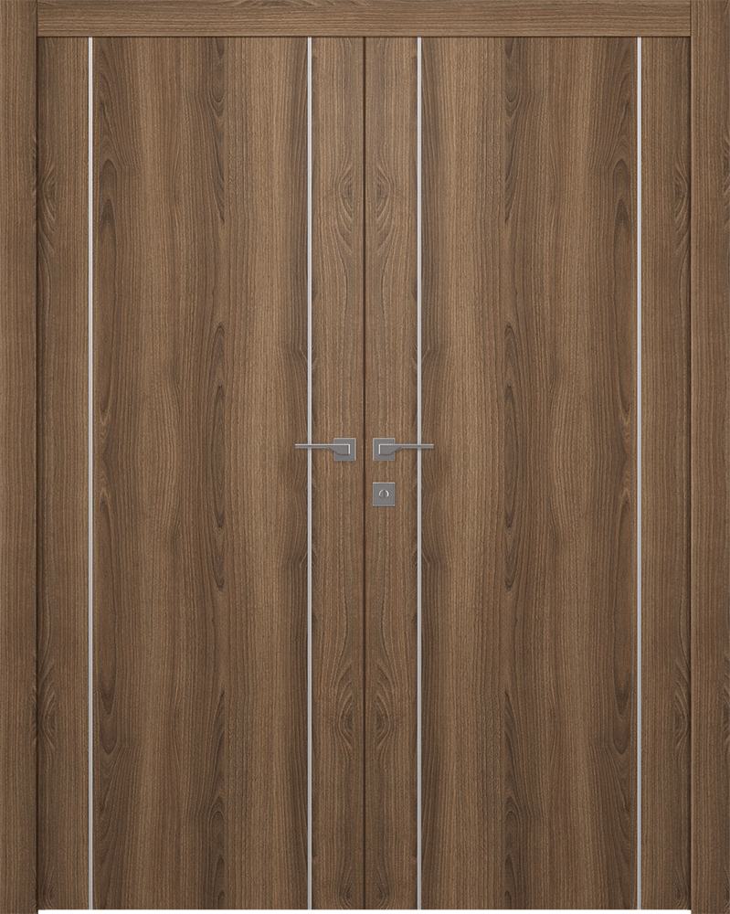 Optima 2U Pecan Nutwood Double doors