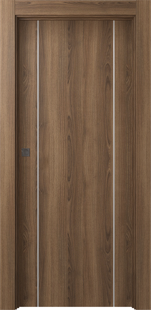Optima 2U Pecan Nutwood Pocket doors