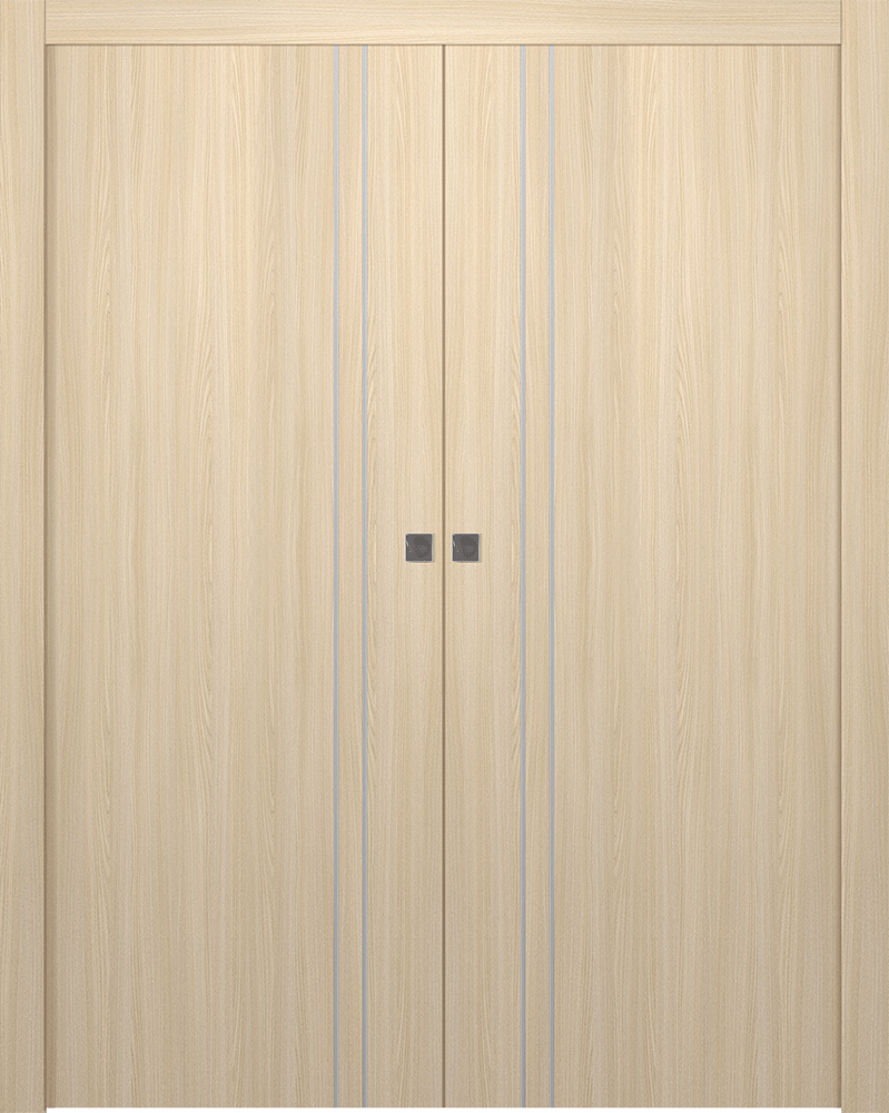 Optima 2V Loire Ash Double pocket doors
