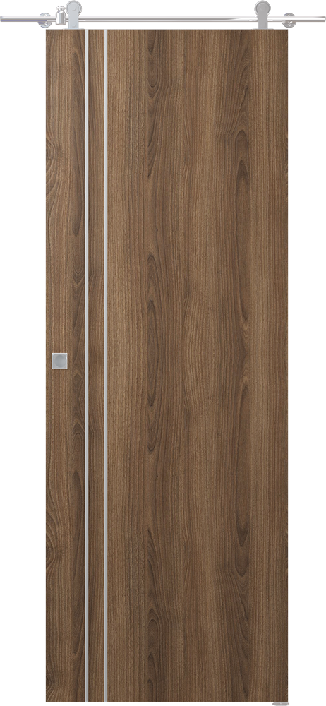 Optima 2V Pecan Nutwood Barn doors