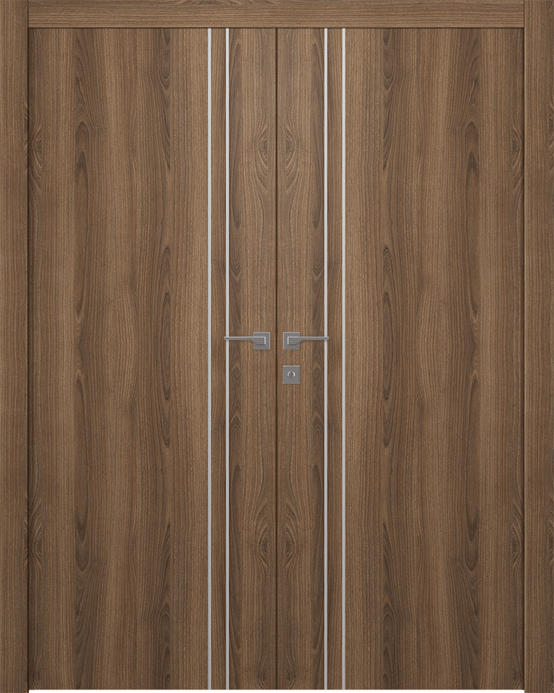 Optima 2V Pecan Nutwood Double doors