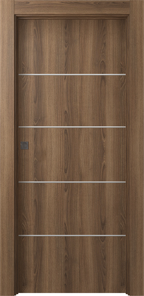 Optima 4H Pecan Nutwood Pocket doors