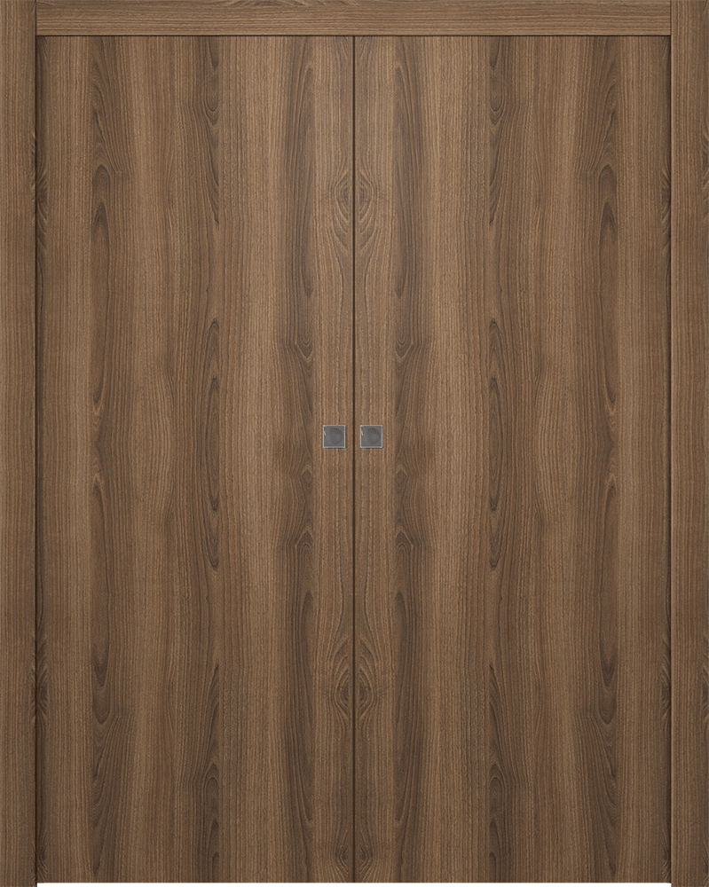 Optima Pecan Nutwood Double pocket doors