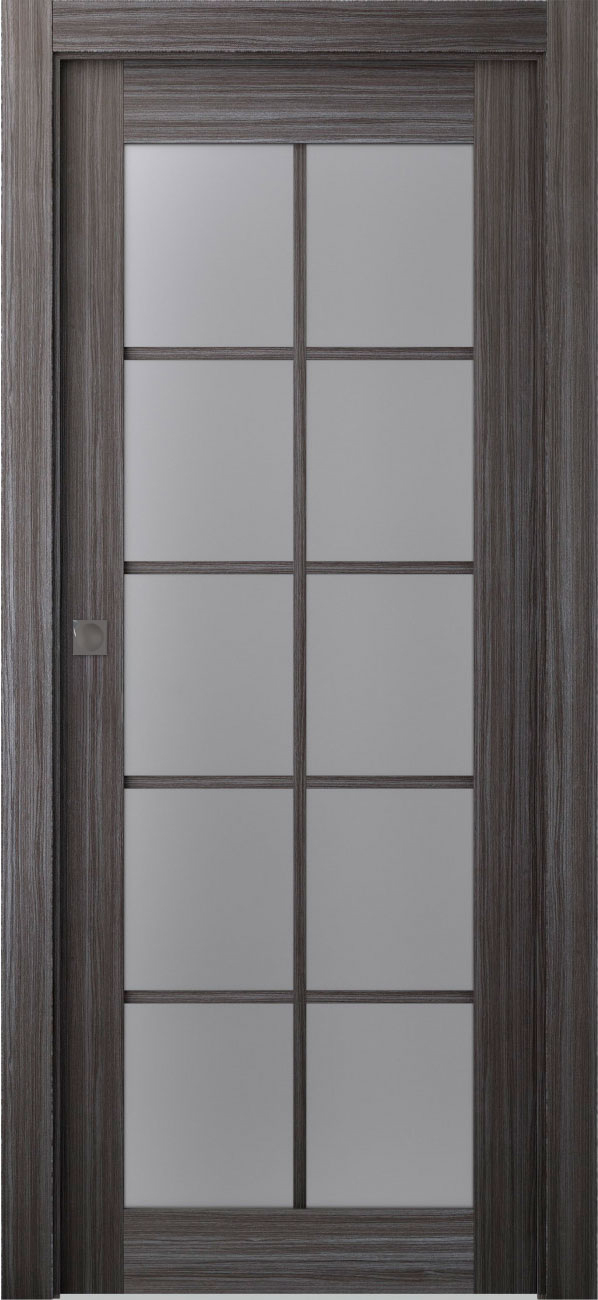 Palladio 10 Lite Vetro Gray Oak Pocket doors