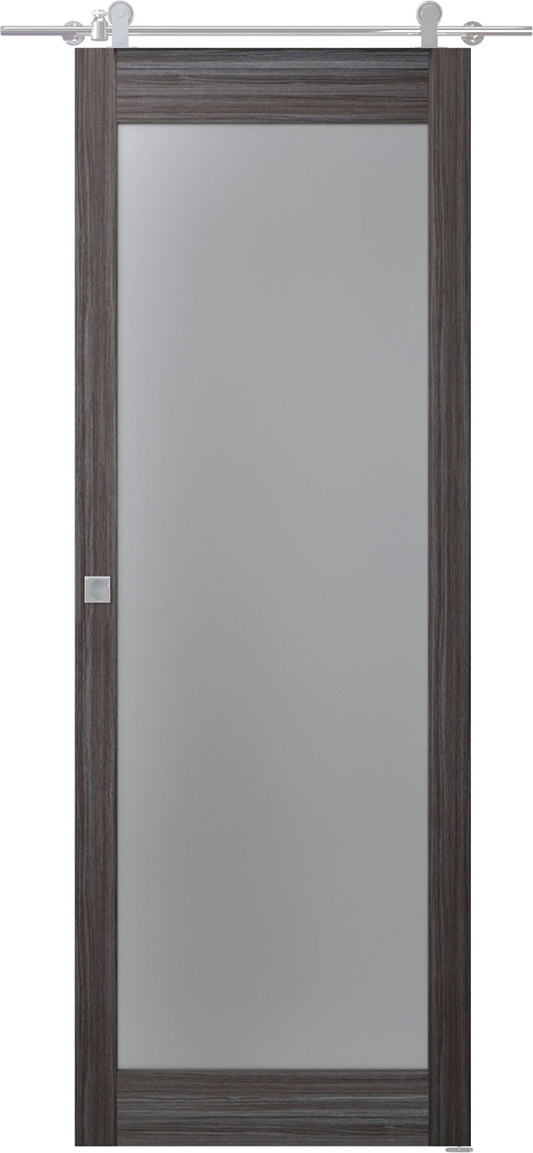 Palladio 207 Vetro Gray Oak Barn doors