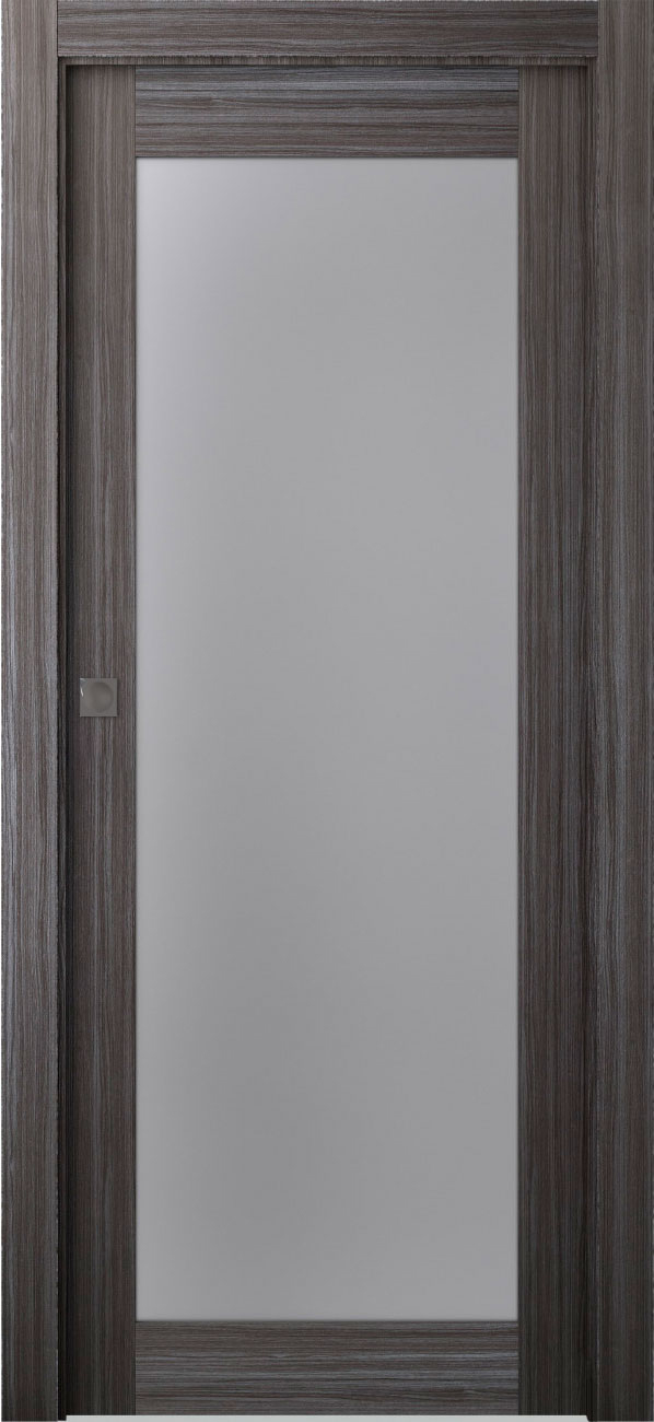 Palladio 207 Vetro Gray Oak Pocket doors