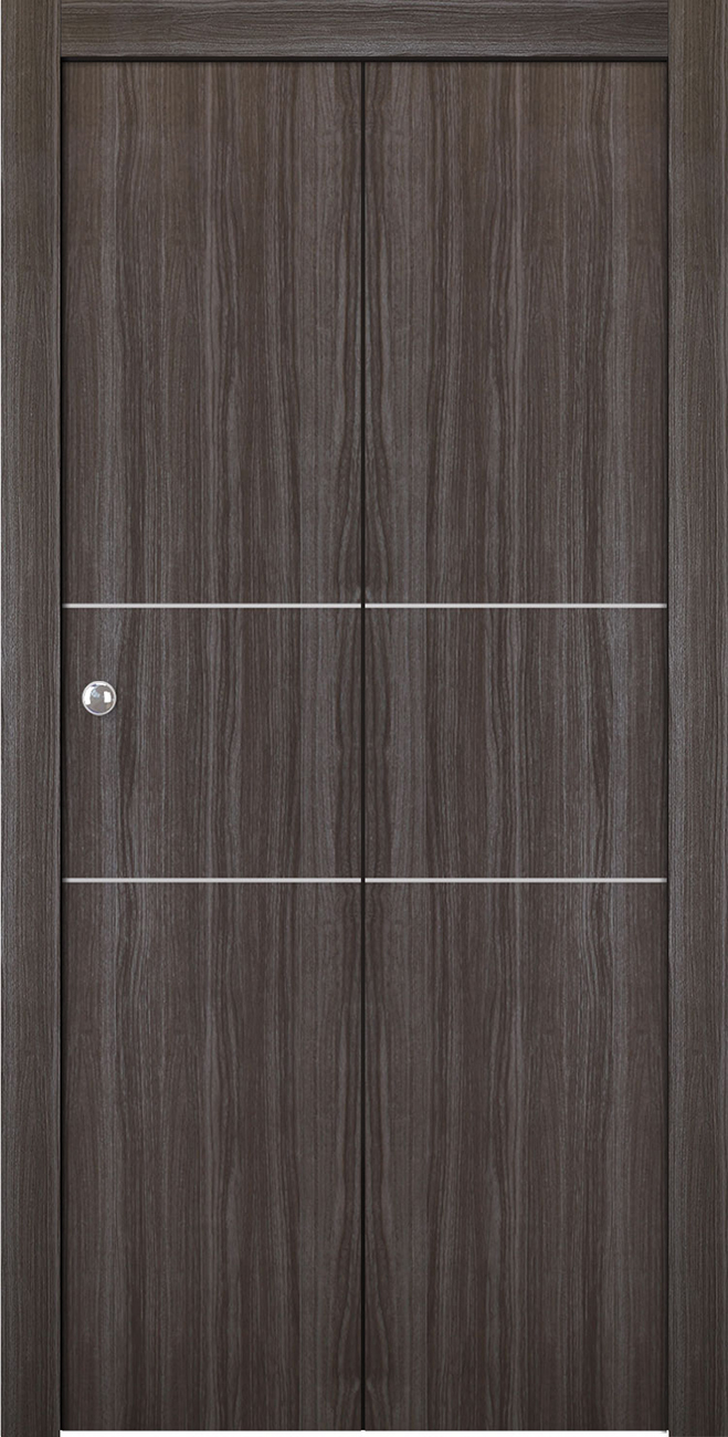Palladio 2H Gray Oak Bi-folding doors
