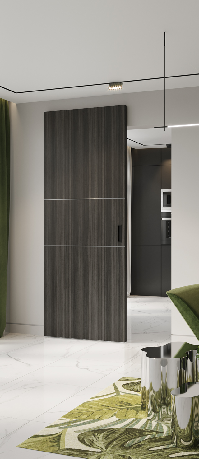 Palladio 2H Gray Oak Hidden barn