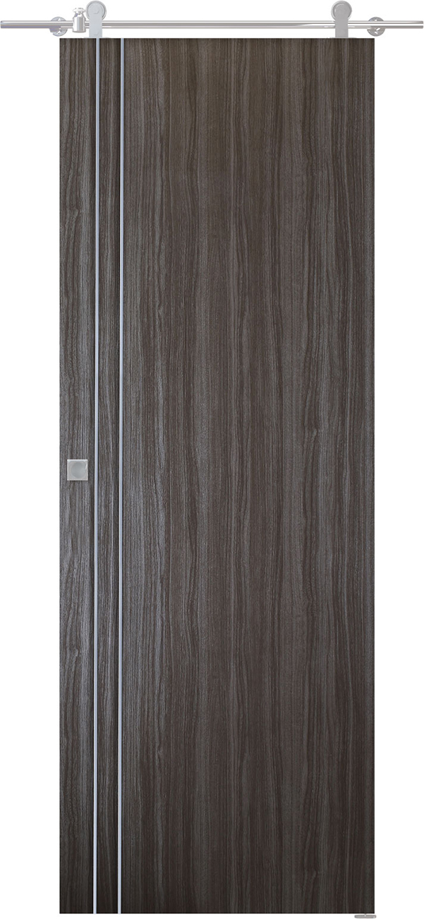 Palladio 2V Gray Oak Barn doors
