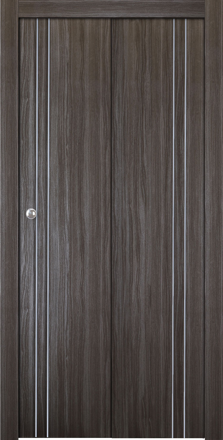 Palladio 2V Gray Oak Bi-folding doors