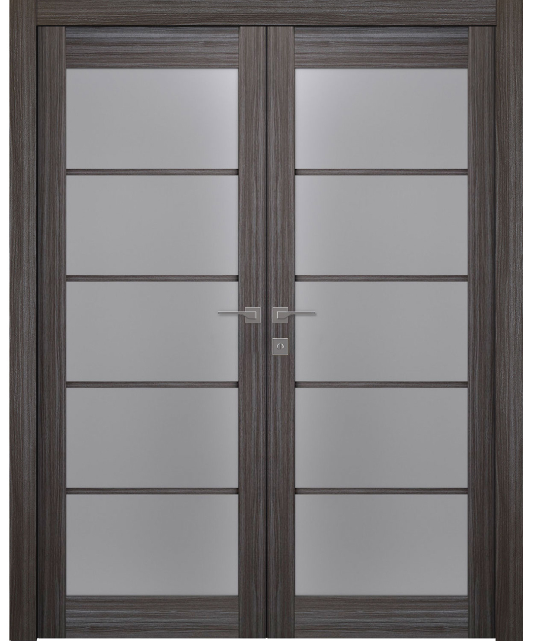 Palladio 5 Lite Vetro Gray Oak Double doors