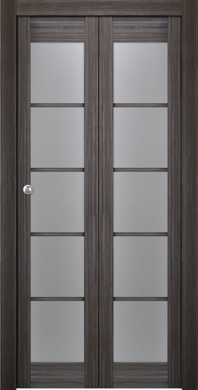 Palladio 5 Lite Vetro Gray Oak Bi-folding doors