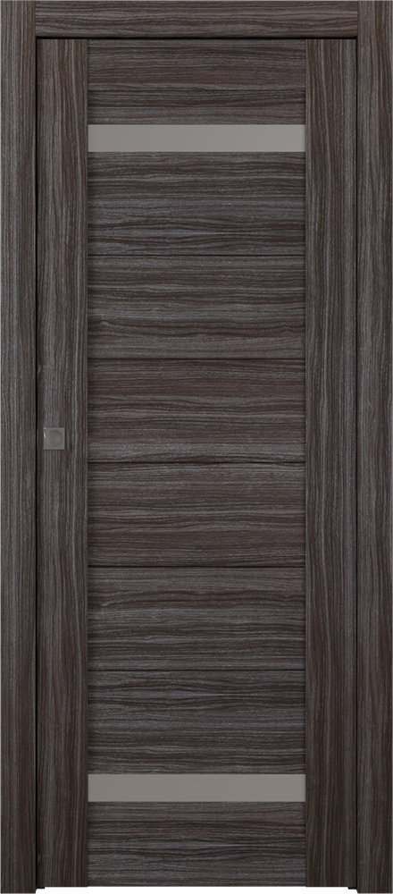 Perla Vetro Gray Oak Pocket doors