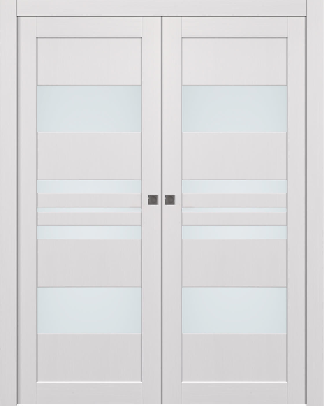 Romi Vetro Bianco Noble Double pocket doors