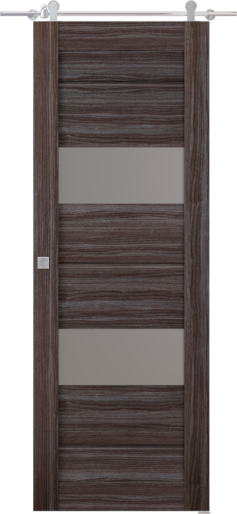 Vita Vetro Gray Oak Barn doors