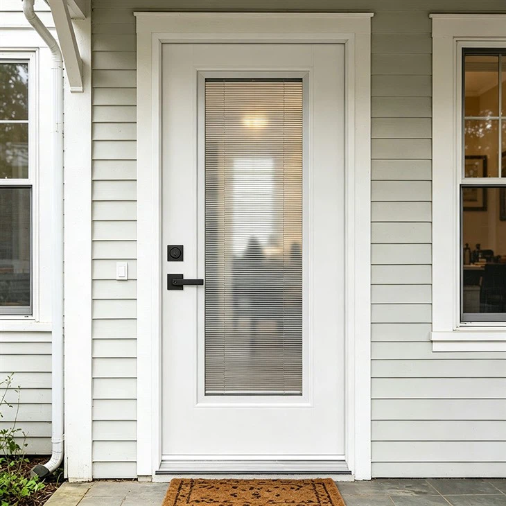 Fiberglass 1-Lite Blind 36" X 80" Clear Glass LHI