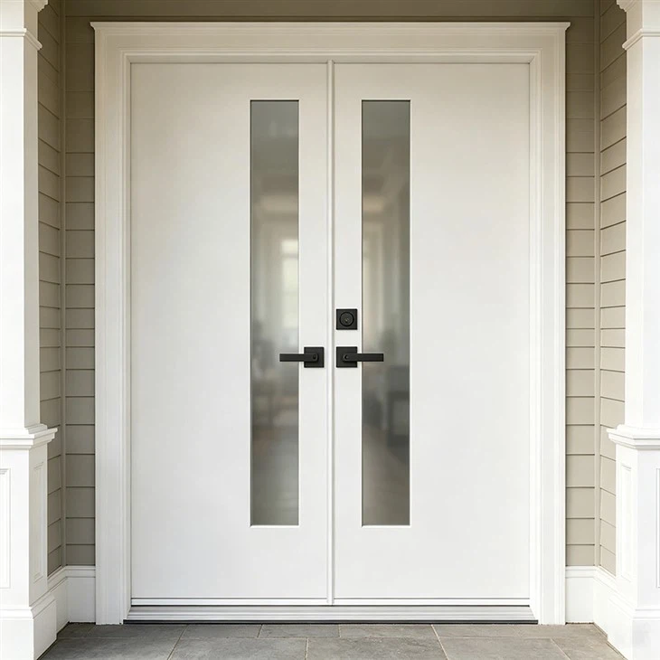 Fiberglass 1-Lite Double 72" X 80" Frosted Glass LHI