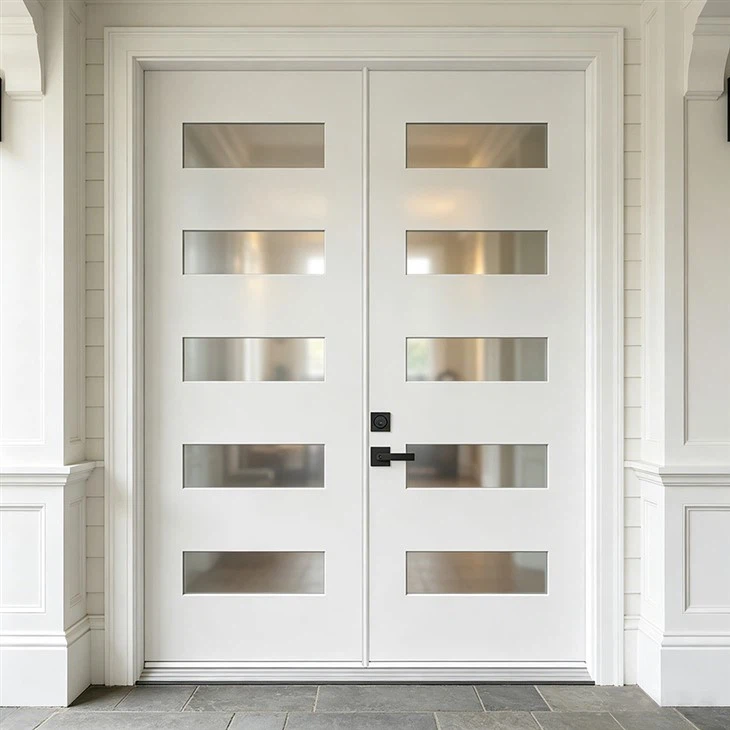 Fiberglass 5-Lite Double 72" X 80" Frosted Glass LHI