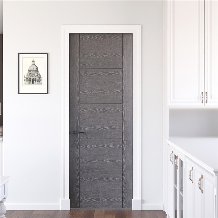 Grey Oak 5-Panel Door