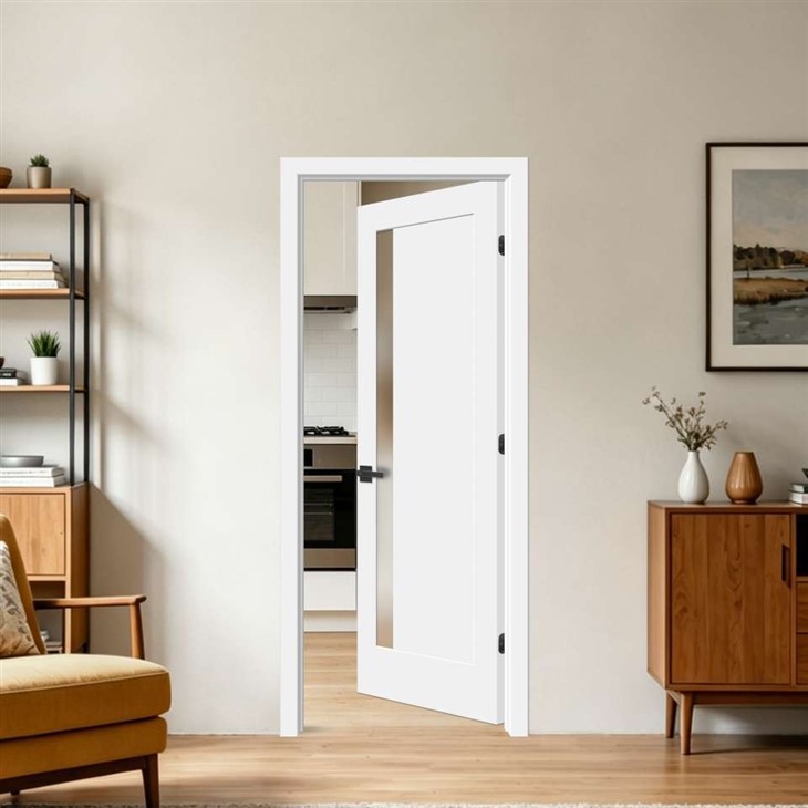 1-Lite Small Frosted Glass Door