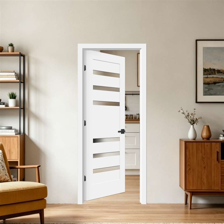 6-Small Lite Frosted Glass Door
