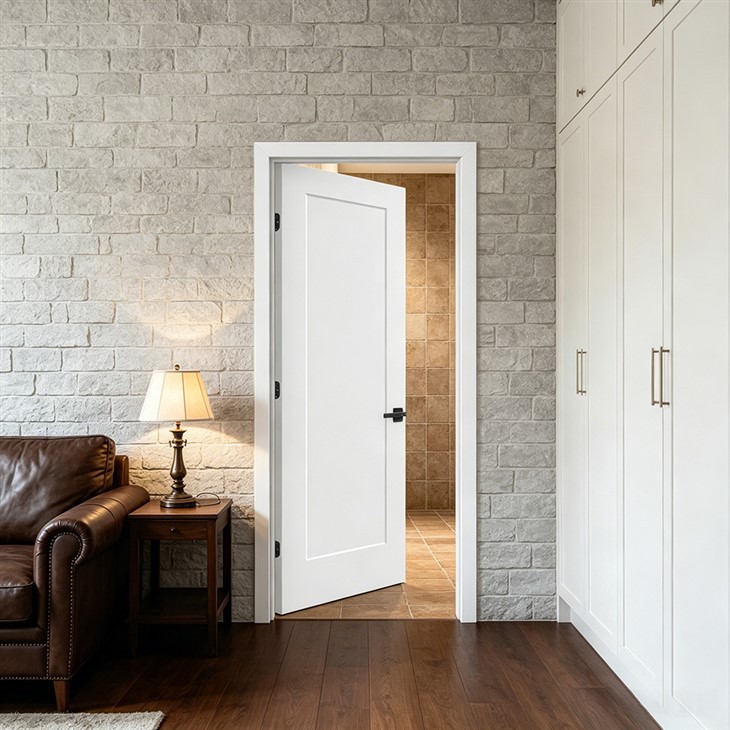 1-panel HC Molded Shaker Door (Madison) White Primed