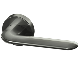 Door Handle Premium Excalibur Round Rosette BPVD-77, Graphite Nickel