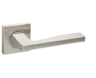 Door Handle Rock KM SN/CP-3, Satin Nickel/Polished Chrome