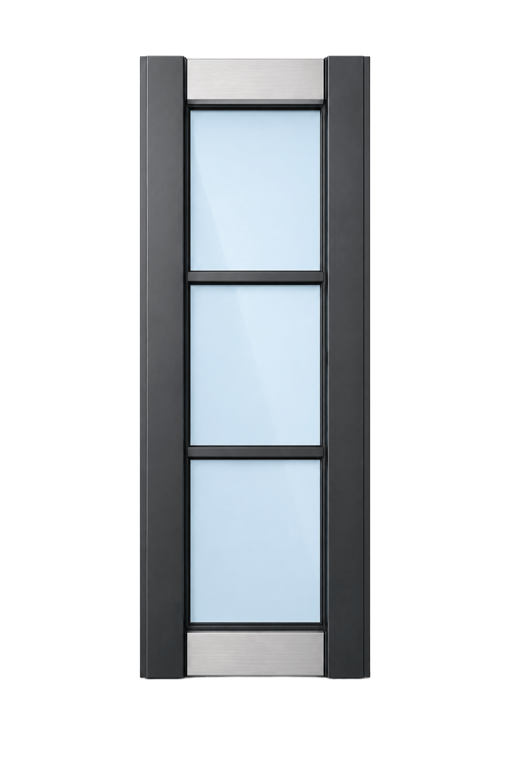3-lite frosted glass interior door lite insert design