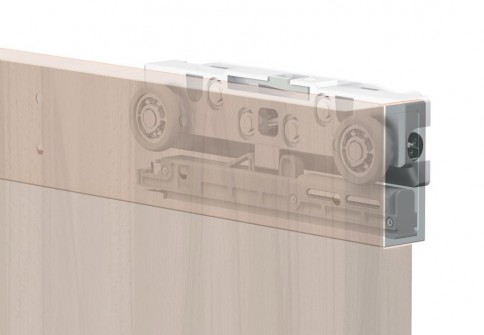 Magic 1800 concealed sliding system for wood door