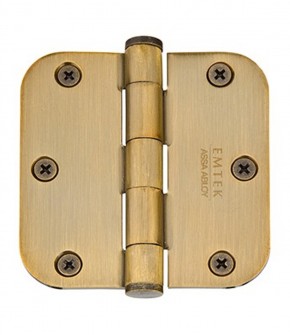 3 1/2" X 3 1/2" RESIDENTIAL DUTY HINGE WITH 5/8" RADIUS CORNERS 91033 US7 (FRENCH ANTIQUE)