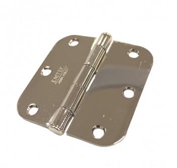 3 1/2" X 3 1/2" RESIDENTIAL DUTY HINGE WITH 5/8" RADIUS CORNERS 91033 US14 (POLISHED NICKEL)