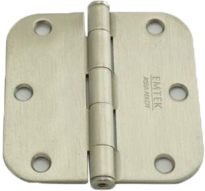 3 1/2" X 3 1/2" RESIDENTIAL DUTY HINGE WITH 5/8" RADIUS CORNERS 91033 US15 (SN)