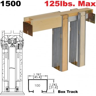 JOHNSON HARDWARE 1500 3 0 X 8 0 SERIES POCKET DOOR FRAME FOR 8 DOORS