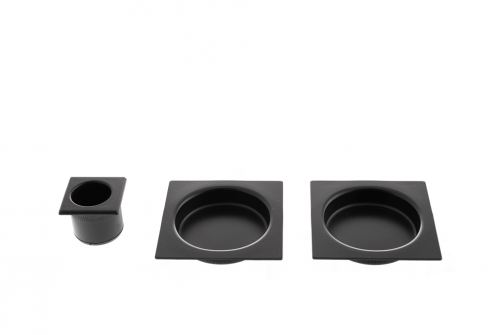 AGB B019301093 SCIVOLA KIT-SQUARE AND FINGER PULLS D48 BLACK (SQUARE PASSAGE)