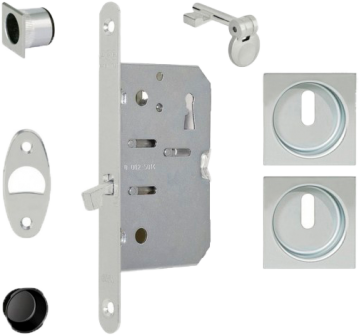 AGB B039645034 KIT M FOR SLIDING DOOR SLAB MATT CHROME